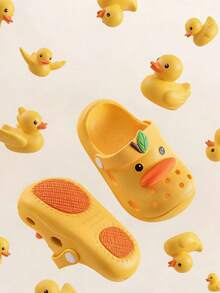 1双可爱卡通男女通用婴儿防滑平底休闲透气凉鞋，适合春夏穿着 - 芥末黃 - 查看 8
