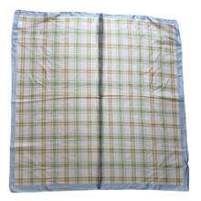 1条女士JF格子休闲涤纶时尚印花围巾，春季 - 淺藍色 - 查看 3