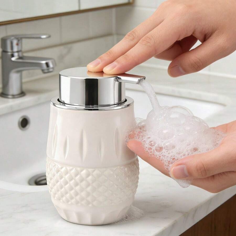 1 chai tạo bọt, bơm xà phòng tạo bọt có thể nạp lại, chai đựng sữa rửa mặt tạo bọt, xà phòng rửa tay, dầu gội, sữa tắm, phụ kiện để bàn trong phòng tắm, chai đựng dầu gội, sữa tắm, xà phòng rửa tay tạo bọt dùng khi đi du lịch và ở nhà. - nhiều màu - Xem 1