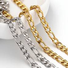 1m/2m Fashionable Stainless Steel NK Flat Chain, Suitable For DIY Jewelry Making Bracelets And Necklaces - Stainless Steel Chain - View 10