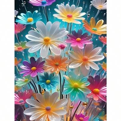 Bộ tranh đính kim cương 5D tự làm họa tiết hoa, 1 bộ, [30*40cm/11.8*15.7in] [40*50cm/15.7/19.7in], Thích hợp cho người lớn mới bắt đầu tự làm tranh khảm kim cương, Tranh đính kim cương thủ công hoàn chỉnh, Thích hợp để trang trí tường phòng khách, phòng ngủ, văn phòng, Quà tặng bất ngờ cho gia đình và bạn bè, Tranh trang trí nhà không khung