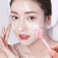 硅胶美容护肤刷，专为面部清洁、去角质和去除黑头而设计，适合专业化妆师和家庭使用。 - 彩色 - 查看 3