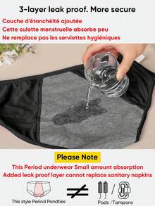 MEIYATING 4 piezas/paquete Bragas sin costuras transpirables de malla para mujeres, ropa interior para el período menstrual a prueba de fugas de cintura alta - Multicolor - Ver 7