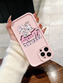 1pc New Creative Pink Lucky Dice Pattern Phone Case, Full Coverage Soft Shell Protective Cover Suitable For IPhone 17 Air/17 Pro Max/17/16 Plus/15/14/13/12/11/XS Max/XR/7/8 - Light Pink - View 4