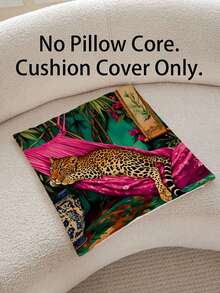 4pcs Soft & Shiny Leopard Print Polyester Pillow Covers, 17.7x17.7 Inches - Durable, Machine Washable, Zippered, Modern Decorative Throw Pillow Cases For Living Room And Bedroom Sofa, Cushions, Autumn Decor (Pillow Inserts Not Included) - Multicolor - View 10