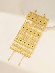 1件复古硬币手链，波西米亚风格铜质饰品，适合女性日常、节日和约会佩戴。 - 心形24K金手鍊 - 查看 19