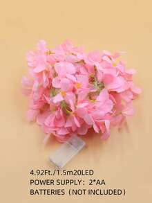 1入組20 LED 1.5米5瓣梅花銅線串燈，適用於室內房間裝飾，春節氛圍，派對和婚禮裝飾，四季皆宜 - 白色花朵 - 查看 9