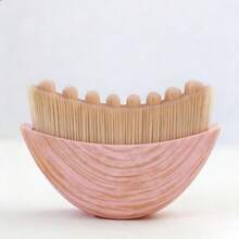 1 Pc 2026 New Pink/White Lymphatic Facial Massage Brush - Sensitive Skin Friendly For Lymphedema & Puffiness Relief | Oval Bristle Manual Skincare Tool, Painless Design - Multicolor - View 7