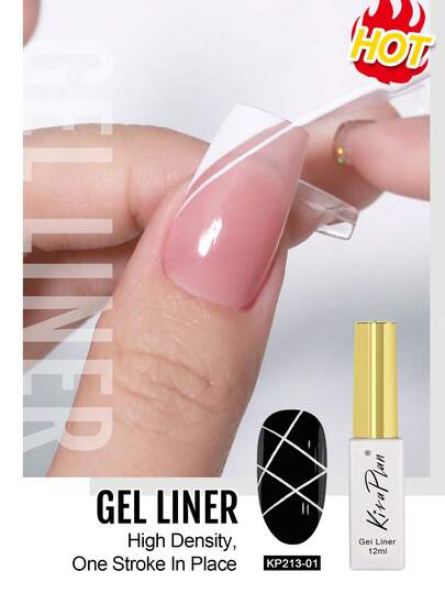 1pc 12ml Y2K Golden Metallic Painting Liner Gel Polish Nail Glitter Gold Soak Off UV Gel French Manicure Graffiti Painting Stripe Gel Nail Art,Painting Gel Hook Line Drawing Gel Nail Polish, Nail Color Gel For Nail Salon Semi Permanent Nail Polish Varnish DIY Manicure Gifts For Women Long Lasting Paintings Dashing Lines Borders Filling Black White Sliver Platinum Goth Short Butterfly New Year Christmas Nails
