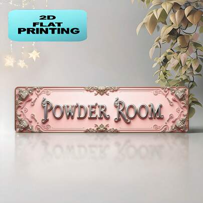 1pc Vintage Style Sign, UV Printed, Suitable For Dressing Room Decor, Great For Home, Garage, Cafe, Restaurant And Bar. Versatile Plaque Perfect For Halloween And Christmas.