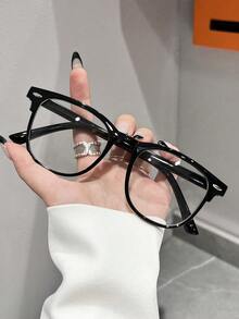 2pcs Unisex Eyeglasses, Lightweight Black Frames, Clear Lenses - Multicolor - View 9