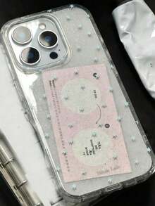 闪亮星空透明手机壳，兼容 17 Pro Max/16/15/14/13/12 Pro Max/11，可爱梦幻闪亮防震保护套，韩版风格礼物 - 滿屏小星星 - 查看 1