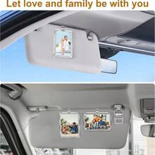 2pcs Pieces Of Car Photo Holders, Magnetic Acrylic Sun Visor Photo Clips And Photo Frames, Romantic Valentine's Day Gifts For Him, Her, Boyfriend, Girlfriend, Personalized Car Decoration Accessories - Acrylic Picture Frame - View 7