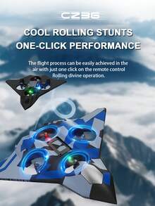 4DRC Elektryczny, zdalnie sterowany samolot bojowy CZ36 6. generacji, dostępny w kolorze zielonym i niebieskim | Akumulator 800 mAh | Pilot zdalnego sterowania 2,4 GHz z jednym przyciskiem, obsługuje przewrócenie i zawis w powietrzu, odpowiedni dla początkujących | Wielowirnikowy dron do zabawy na imprezach w pomieszczeniach i na zewnątrz, do wyścigów, poprawia koordynację ręka-oko | Interaktywna zabawka dla rodziców i dzieci, Zdalnie sterowany samolot z pianki | Idealny dla chłopców i dziewcząt na urodziny, Boże Narodzenie i Halloween - Wielokolorowe - Zobacz 5