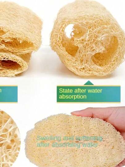 1/3/5pcs Set Natural Sea Sponge, Exfoliating Body Cleansing Pad, Fragrance-Free, Minimalist Design, Suitable For Kitchen, Bathroom, Spa, Salon, Light Beige, Bath Sponge, Body Brush, Bathroom Accessories