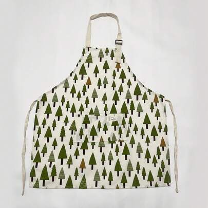 1pc Kitchen Cooking Apron, Adult Size, Cute & Fashionable, Adjustable Strap, With Pocket, Suitable For Men & Women, Ideal For Home Kitchen, Restaurant And Workplace