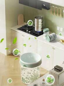 10/50/100/600/1000pcs Artemisia Leaf Drawstring Trash Bags, Butterfly Print Sweet Insect Fragrance, Large Thick Drawstring Garbage Bags, Tear-Resistant Scented Trash Bags, Suitable For Kitchen, Bathroom, Bedroom, Living Room, Car Trash Cans, Multi-Purpose Polyethylene Trash Bags - Tear-free Printed Mugwort Drawstring Garbage Bags - View 9