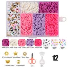 1620 Pcs Clay Beads, String Beads For Jewelry Making, Heishi String Friendship Bracelet Making Set With Pendant Letter Gold Beads, Lady Party Birthday Gift (6mm) - Multicolor - View 13