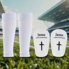 1 Set Racing Gear Set (Leg Sleeve + Leg Pad), High-Quality Knit, Effectively Wraps The Legs - Multicolor - View 1