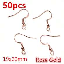 50个黄铜金属耳环钩线DIY首饰制作配件工艺耳环钩扣配件 - 耳鉤 - 查看 13