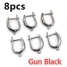 8pcs 19x13mm Brass Metal French Earring Hooks Clips Open Loop DIY Earring Clips Clasp Craft Jewelry Making Accessories Findings - Earrings Clips - View 10
