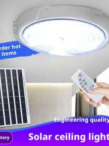 Solar Powered Ceiling Light, Wireless Indoor Solar Lamp For Home Use - Solar Ceiling Light - Large - View 2