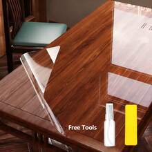 Furniture Sticker [Kitchen Countertop Protective Film] Transparent Protective Film For Dining Table, Marble, Quartz Stone, Stove, Coffee Table, Waterproof, Heat-Resistant, High Temperature Resistant Sticker - Transparent - View 7