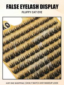 156pcs Individual False Eyelashes, D Curl Volume Lash Clusters, Lightweight & Comfortable For Daily Wear - D - View 5