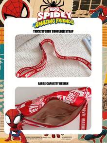 1 Pc Marvel Officially Licensed Spider-Man Pattern Fanny Pack,Multifunctional Sling Bag, Boys' Casual Crossbody Bag, Lightweight Adjustable Strap Chest Bag,Cartoon Coin Purse,Bum Bag, Ideal For Boy,Teens, Young Fans,Students, Perfect For Daily School Runs, Outdoor Play, Theme Park Visits, Holiday Trips, Sports ﻿ ﻿ - VHF52234-s - View 12