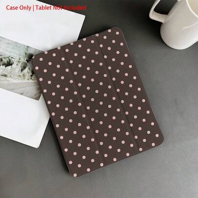 1pc Neutral Polka Dot Pattern Tablet Protective Case, Built-In Stand And Transparent Acrylic Backboard, Protective Tablet Case With Pen Slot, Suitable For 10.9/10.2 Inch Air 5th/Pro 11/10th/9.7 Inch Air 2/7th/8th/Air 4th/5th, Pro 11/10th, 13 Inch M3 2025 Air, 11 Inch M3 2025 Air, 11 Inch A16 2025 , Auto Sleep/Wake Function, Fashionable Tablet Accessory