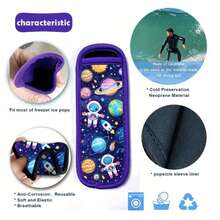 2/10个装冰棍套，适用于酸奶冰棍，冰棍氯丁橡胶保温套，防冻保护套，冰盒冰棍套，冰棒套，可重复使用和清洗的冰棍套 - 彩色 - 查看 5