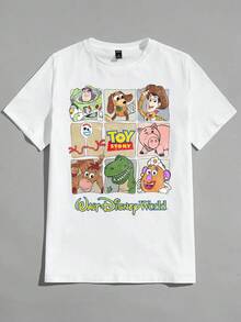 Disney Toy Story Parent-Child T-Shirt | Classic Character 9-Panel Print Short Sleeve - 白色 - 查看 2