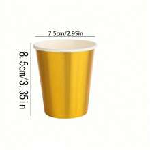 20/40 Macaron Gold Baking Paper Cups, Large Capacity Thickened Oil-Proof High-Temperature Resistant Cake Paper Liners, Home Party Dessert Table Wedding Decor Snack Paper Cups, Not Easily Deformed, Very Suitable For Weddings, Gatherings, Back To School, Graduation And Other Large Gatherings - Gold - View 8