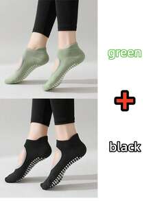 10双/9双/5双/3双/2双/1双装专业瑜伽袜,防滑舒适,健身运动袜,室内地板袜,硅胶防滑,无后跟透气舞蹈袜。适合居家锻炼、健身房训练、普拉提运动,中等弹性,实用,保护足部,外观时尚,不易变形,不起球,透气舒适,9种彩虹色可选 - 黑色/灰色/绿色/白色/米色/浅粉色/玫瑰色/淡粉色/紫色,多种颜色可选 - 彩色 - 查看 29