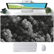 加长型游戏鼠标垫，日式云纹图案，大号电脑鼠标垫，缝边设计，长款 XL 动漫鼠标垫，适用于笔记本电脑和键盘（黑灰色云纹） - 查看 11