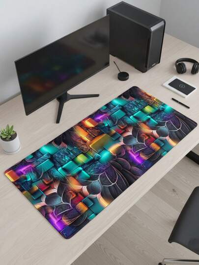 大型游戏鼠标垫，也可作键盘垫、桌面垫或书架使用，是游戏玩家、办公室和宿舍的理想之选，兼容鼠标和轨迹球，适用于电脑、办公和游戏环境，是送给游戏玩家的绝佳礼物。