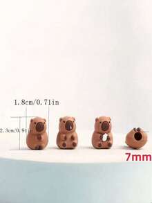 可爱水豚、水鼠笔帽，中性笔套，铅笔套，硅胶笔尖套 - 节日和特殊场合的独特礼物之选 | 可爱文具 | 卡通笔盒、笔筒、笔帽、笔夹、PVC笔架、学生铅笔尖延长器、训练礼物、防止铅笔伤人、随机颜色卡通动物笔筒，适合学校和家庭使用 - 多色 - 查看 8