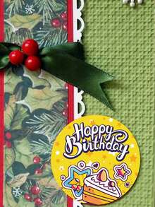 1 Roll Happy Birthday Stickers, Envelope Gift Box Packaging Self-Adhesive Sealing Stickers, 8 Different Styles - Multicolor - View 6