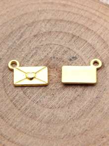 40pcs Love Letter Pendant Necklace, Keychain, Phone Charm, Bag Decor - Gold - View 2