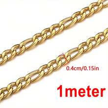 1m/2m Fashionable Stainless Steel NK Flat Chain, Suitable For DIY Jewelry Making Bracelets And Necklaces - Stainless Steel Chain - View 12