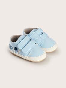 Spring And Autumn 3-6-9 Months Unisex Infant Shoes Casual Shoes 1 Year Old Cartoon Breathable Fabric Shoes Infant Walking Shoes - Baby Blue - View 1