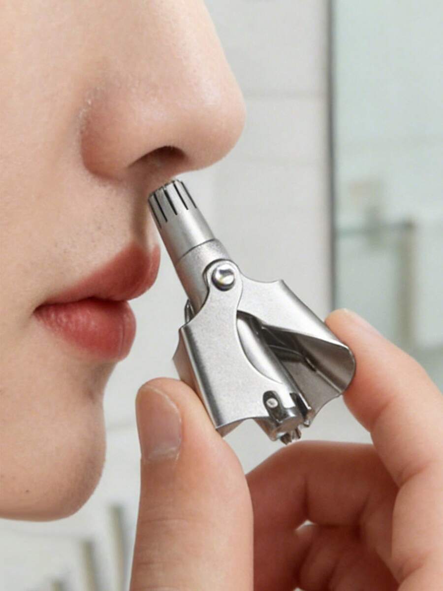 一套不锈钢多功能鼻毛修剪器 - 男女通用手动修剪 - 理想的个人护理用品，专业人士和旅行者的必备品，完美的生日礼物 - 鼻毛修剪器 - 查看 1