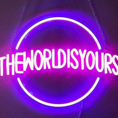 Saturn Inspired LED Neon Sign - Dual Power (Battery/USB), Ideal For Bedroom, Party, Wedding Decor And Gifts