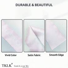 Bộ ruy băng satin in chữ theo yêu cầu - Thích hợp cho sinh nhật, tiệc cưới, lễ tốt nghiệp, các bữa tiệc, trang phục tốt nghiệp trường học và đại học, được làm từ ruy băng satin polyester. - Màu xanh lam - Xem 4