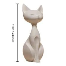 1件优雅猫咪雕塑摆件，简约艺术雕塑，适合情侣和朋友，可作桌面摆件、书架摆件、卧室和床头摆件，是送给她的完美礼物，也是家居装饰的理想之选，设计精致。 - A - 查看 5