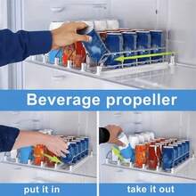 2pcs Beverage Can Dispenser With Upgraded Dual-Layer Rack And Positioning Clips, Refrigerator Bottle & Can Organizer, Kitchen Storage, Wardrobe Organization, Desktop Storage - View 8
