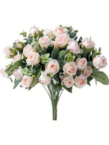 1 Bouquet 11-Head Artificial Silk Rose Flowers, Lifelike Decoration For Vase, Home, Wedding, Party, 1 Piece - Multicolor - View 10