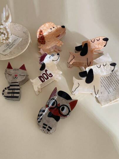 1pc Cute Puppy/Kitten/Hair Claw, Minimalist Versatile Hairpin, 2026 New Arrival Hair Accessory For Women