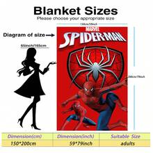 This Is A Marvel Spider-Man Themed Flannel Blanket, With High-Saturation Fuchsia And Black As The Main Colors, Full Of Futuristic And Visual Impact, Creating A Tense And Mysterious Atmosphere, With The Features Of Warmth And Softness, Suitable For Use As A Sofa Throw, Nap Blanket, Bedding Decoration, Etc. - Red - View 16
