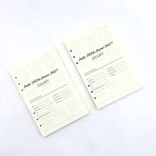 1pc 2026-2027 A5 English Version Refill Inserts, Includes Daily Planner And Hourly Schedule, Suitable For 2026-2027 Time Management Notebook Replacement Pages, Minimalist Design, Durable Paper - A - View 3